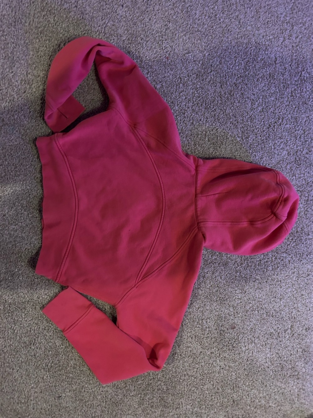 lululemon Scuba Full-Zip Cropped Hoodie Lip Gloss Pink discontinued color - Picture 8 of 8